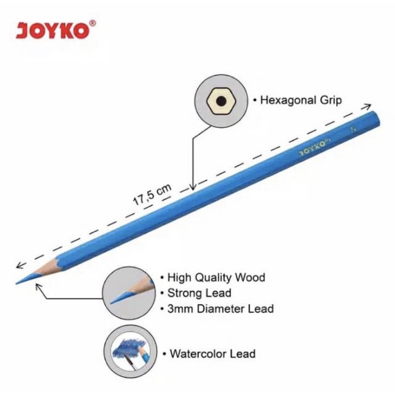 Color Pencil / Pensil Warna Joyko CP-24PB / 24 Warna-2