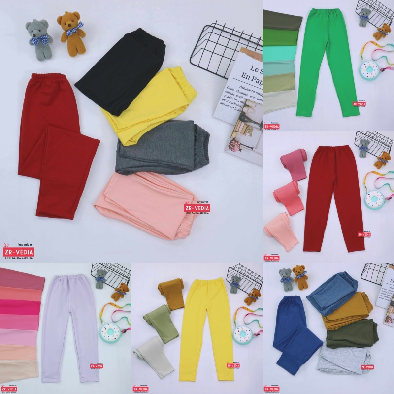 (PREMIUM) Legging Kiddie uk 7-12 tahun / Celana Leging Motif Anak Perempuan Ketat Panjang