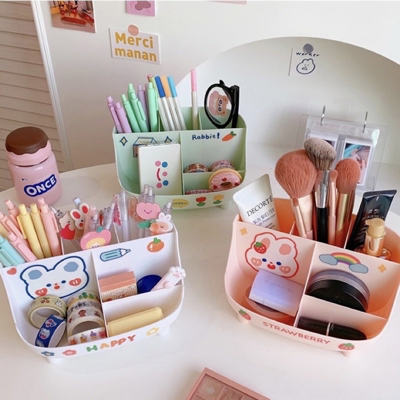 multifunction cute desk organizer tempat penyimpanan atas meja kawai organizer imut