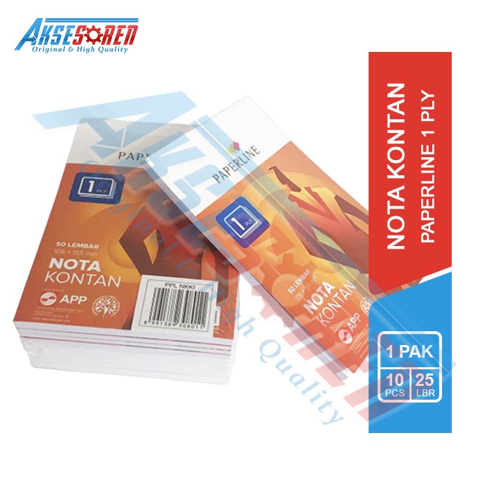 

Nota Kontan 1 Ply Paperline [PPL-NK-K1-TK/10 Buku] / Nota Pembelian K1 1 Pak / Nota Barang Belanjaan / Struk Total Harga [1 Pack]