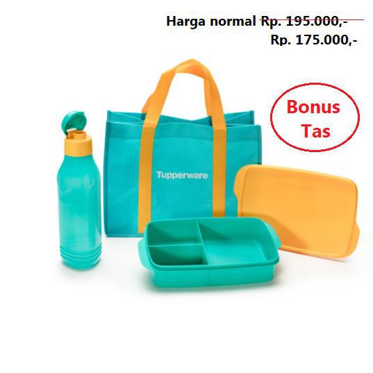 Lunch Box Tupperware, Kotak Makan Set/Paket Tempat Makan Tupperware