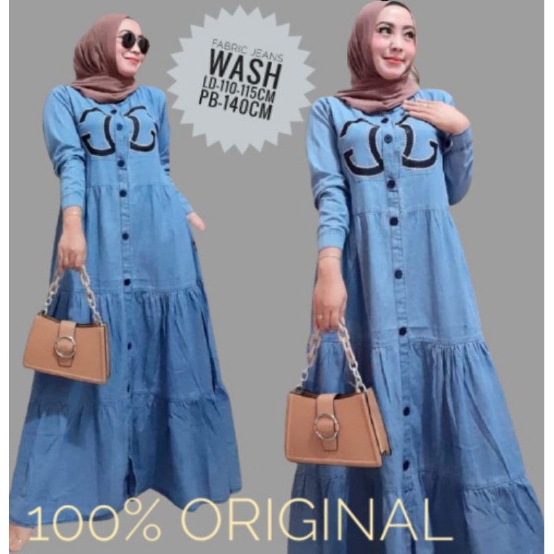 BAJU GAMIS MAXI/GAMIS JEANS MAXI FABRIC TERBARU