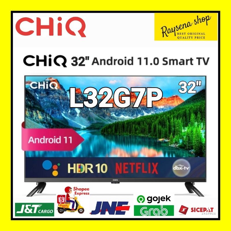 CHiQ 32 Inch Android 11 Frameless Smart TV Digital LED TV L32G7P