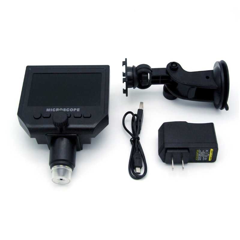 Mikroskop Digital 3.6MP 600X dengan Monitor &amp; Suction Cup Stand - G600