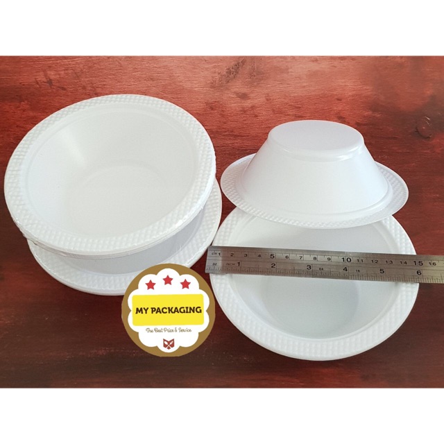 Mangkok Plastik Kecil 6 inch isi 10pcs/pack