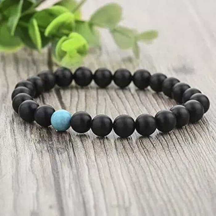 GELANG NATURAL STONE PRIA WANITA - Hitam