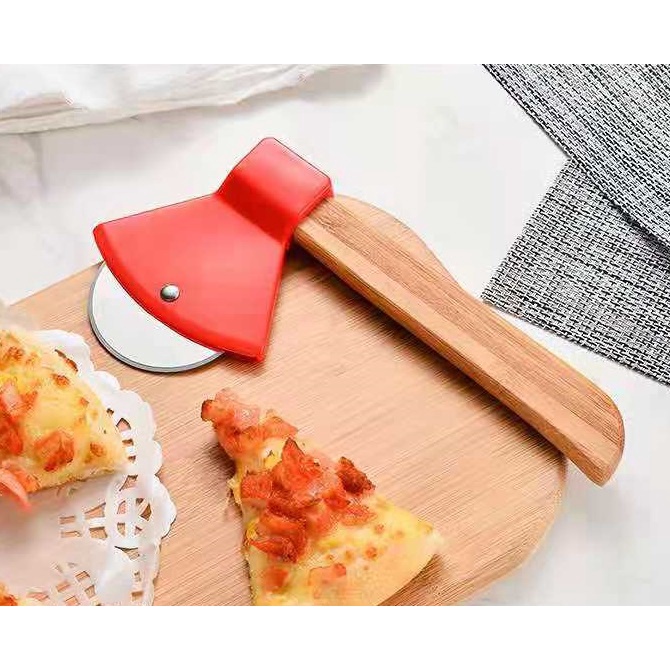 Pisau Pemotong Pizza Roll Model Kapak Axe Knife Stainless Steel