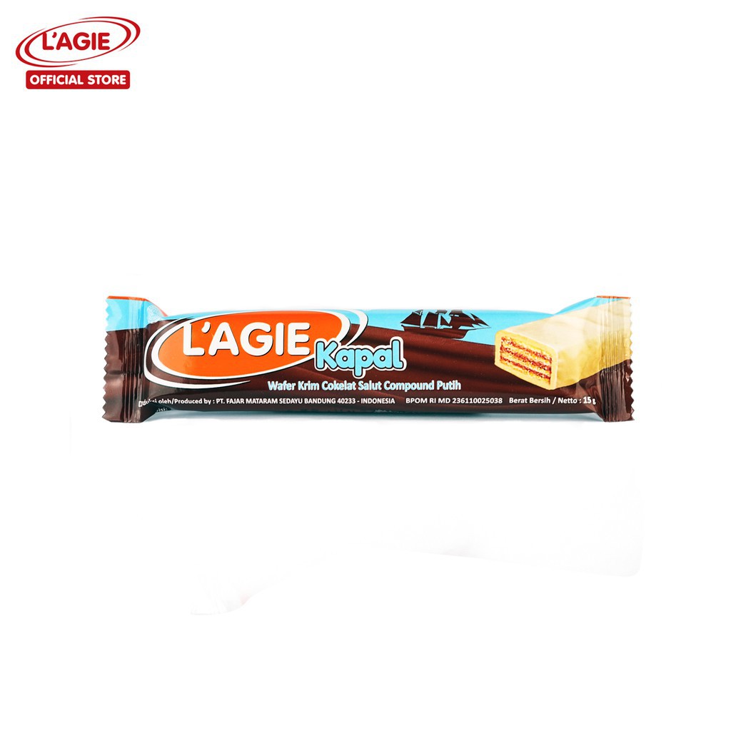 Lagie Coklat Kapal Coklat Putih Creamy 12pcs @15gr