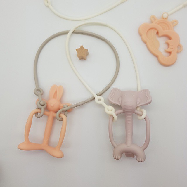 Mamas Tem Jelly Strap - White Melange Mamastem Tali Gantungan Empeng Mainan