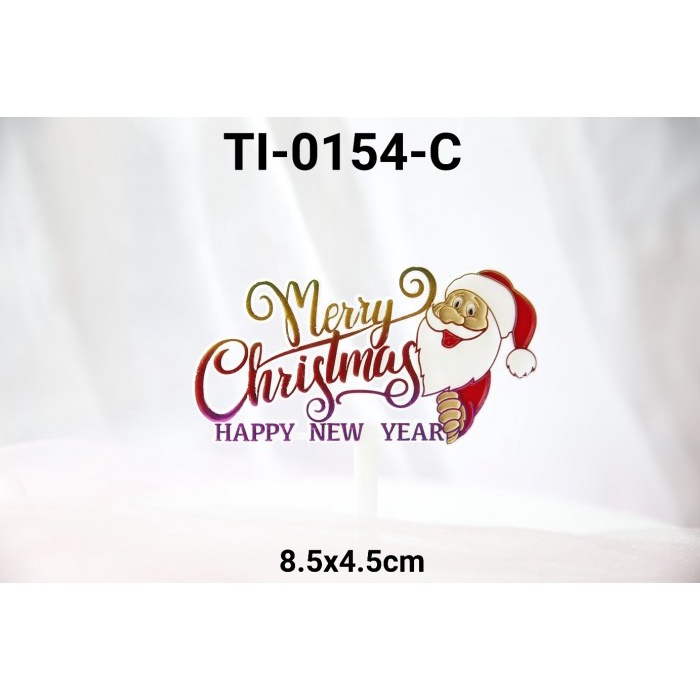 

KUE-PENGHIAS-ALAT- TI-0154-C CAKE TOPPER TULISAN NATAL MERRY CHRISTMAS SINTERKLAS RAINBOW -ALAT-