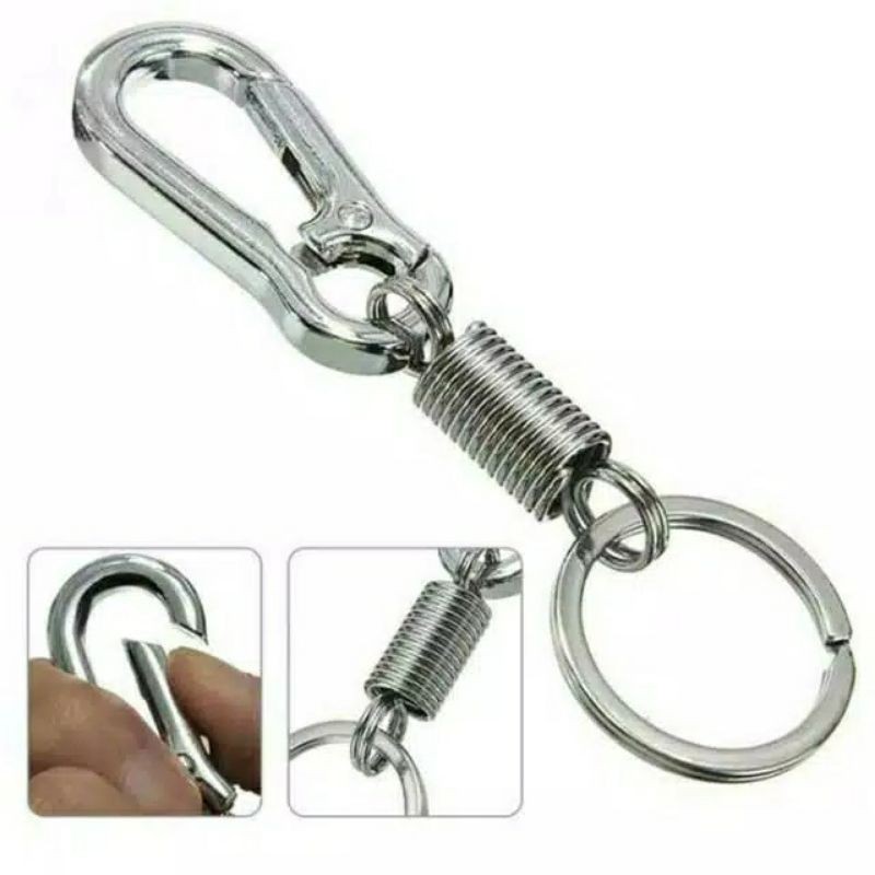 keychain keyring carabiner gantungan kunci motor dan mobil stainles