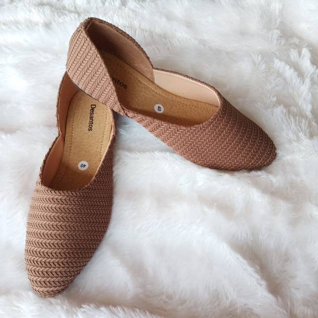 Sepatu Rajut Desantos Flat Shoes Premium Wanita Cewek