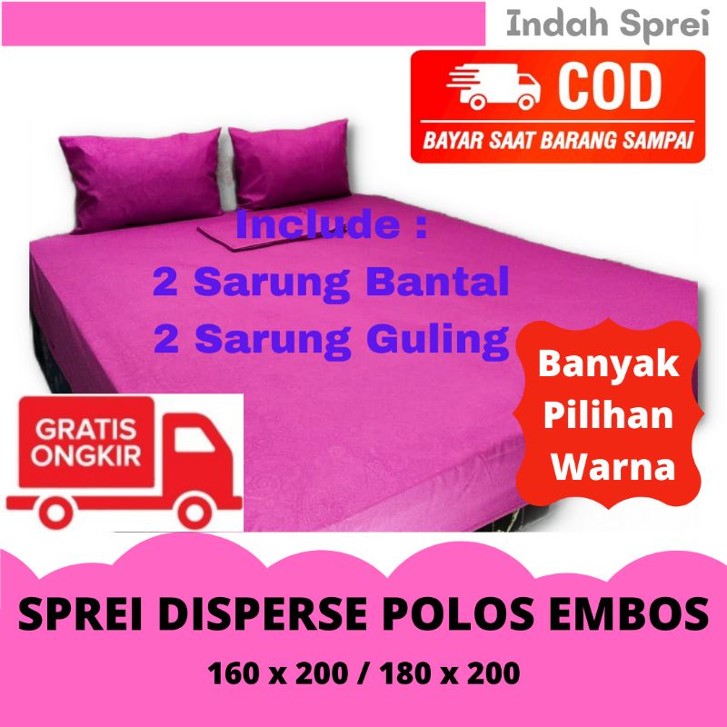 Sprei Homemade Embos Polos 160 180 Termurah Bonus 2 Sarung Bantal 2 Sarung Guling sprei embos murah