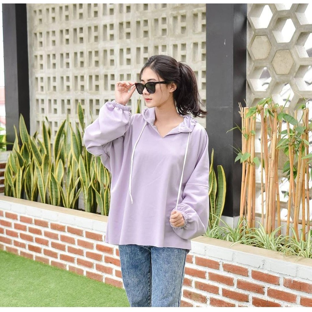 V.Vara Batwing Hoodie Wanita -  Sweater Wanita Terkini