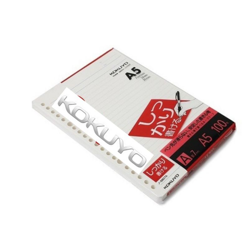 

Kokuyo Campus Loose Leaf Paper - A5 - 7mm Rule - 20 Holes - 100 Sheets