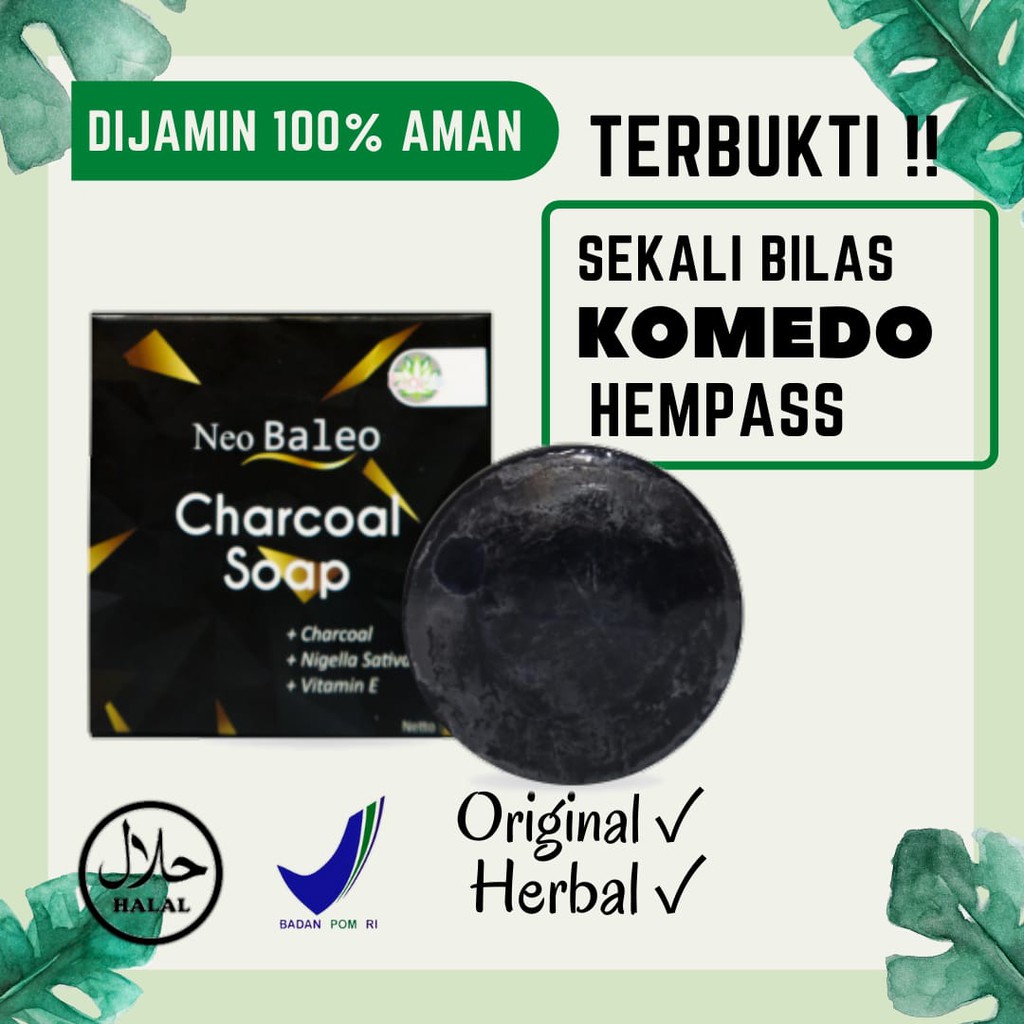 Sabun Glowing Penghilang Komedo Charcoal Original | Sabun Wajah NEO BALEO