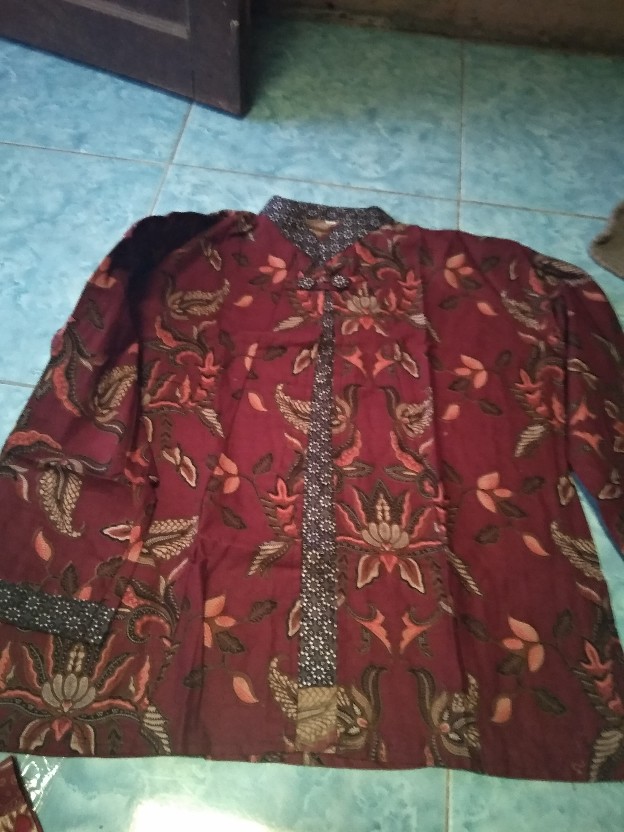 Tey-17 Batik Wanita Asj Sa Hrb026 Kenongo Kemeja Tosca Pendek