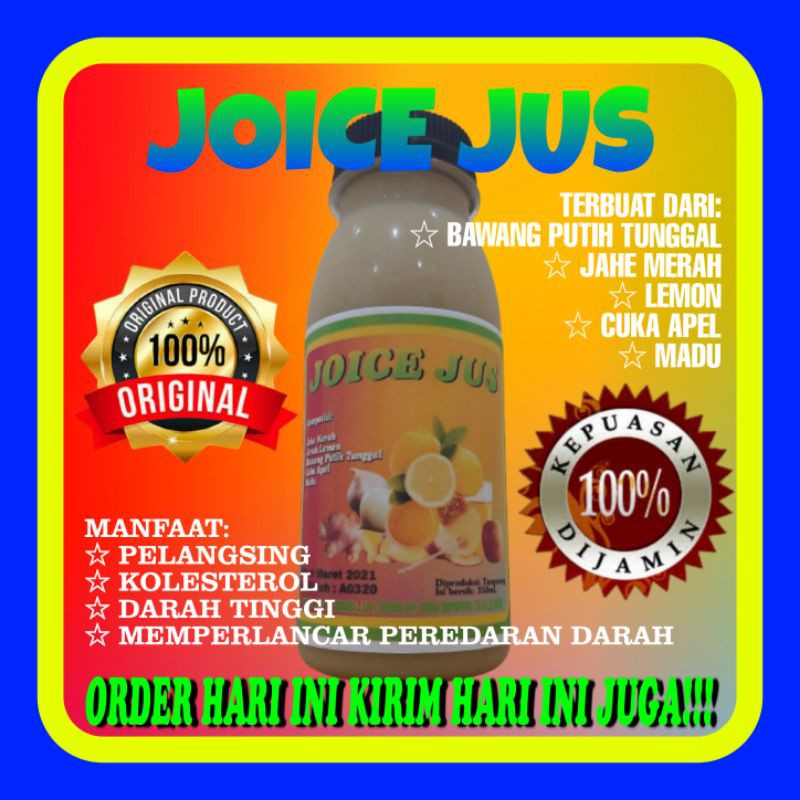 

JOICE JUS, JUS KESEHATAN, JUS PELANGSING, JUS HERBAL, JUS BAWANG PUTIH TUNGGAL