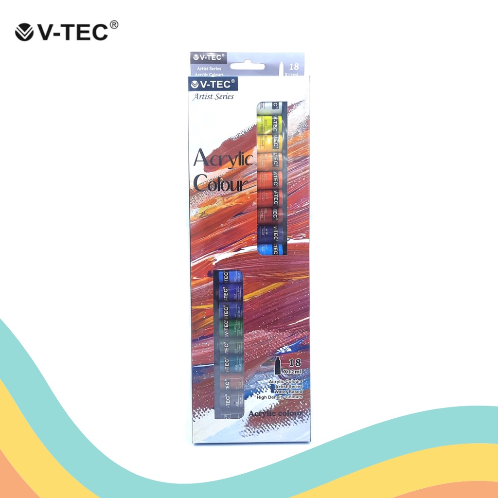 

CAT ACRYLIC 18 WARNA 12 ML V-TEC VT-818 A (1 SET)