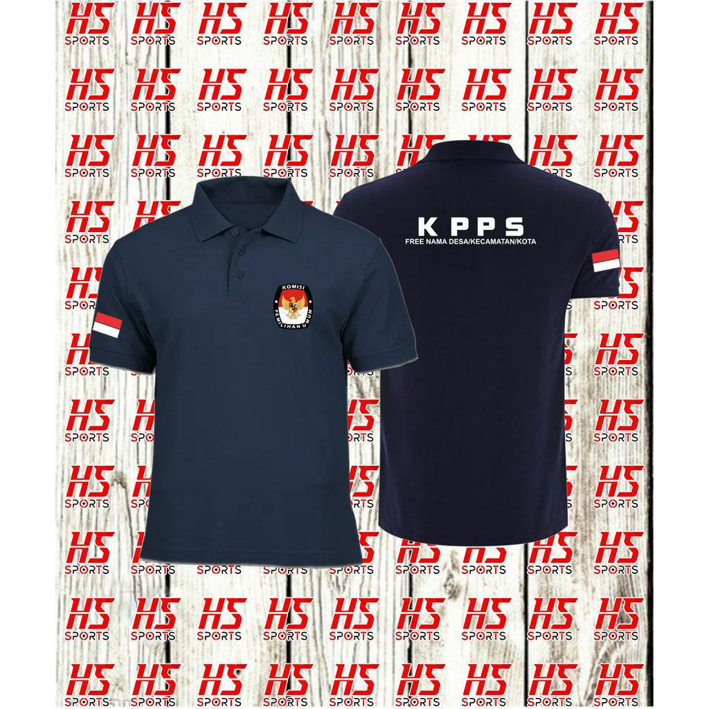 Poloshirt Kaos Polo KPPS FREE NAMA - Poloshirt KPPS - Polo Pemilu - Kaos KPU - Poloshirt KPPS CUSTOM