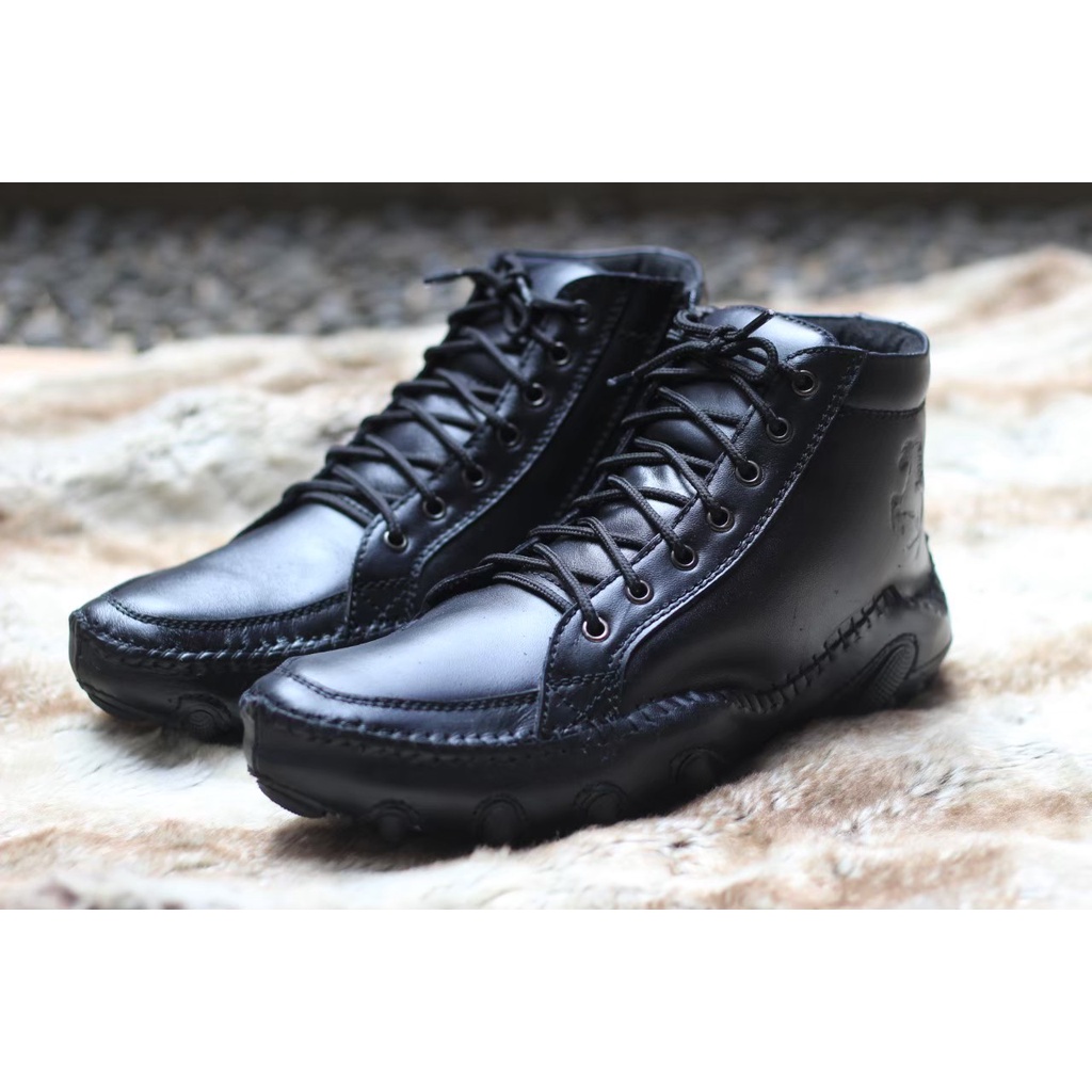 Sepatu Boots Casual Kulit Sapi Asli Original Black Master Nesta Boot Pria Fashion Hitam Coklat Tan Formal Kerja Proyek lapangan Kuliah Gaya Bikers Kekinian Trendy Terlaris Murah