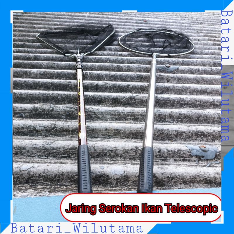 Jaring Serokan Ikan Telescopic Net Aluminium