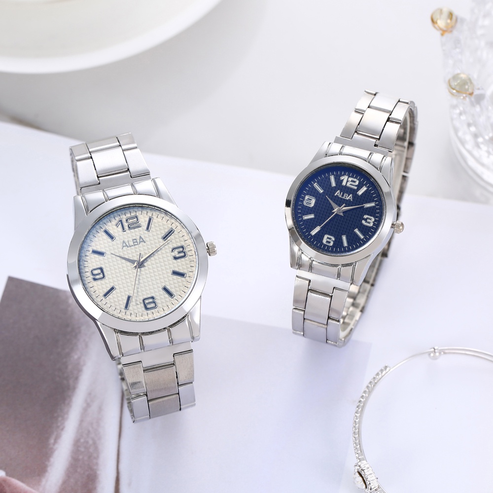 COD JAM TANGAN KASUAL CEWEK WANITA WACTH TERBARU TALI STAINLESS STEEL RANTAI CRYSTAL KRISTAL PREMIUM C70