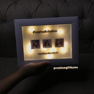 [BOX PREMIUM+BUBBLE] CUSTOM Cloudy Frame 3D 5R LED Kado Ultah Hadiah Pernikahan Gift Paket Wisuda Ulang Tahun Tunangan Kelahiran Hampers Premium Murah Unik Estetik Aesthetic Sahabat Pacar Istri Bayi Anak Box Figura Pigura Lampu