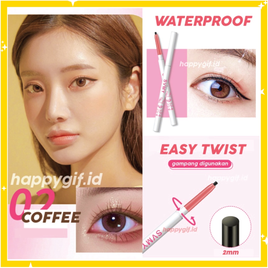 SVMY Eyeliner Waterproof Mata Pink White Twisted Tahan Air LA170 865