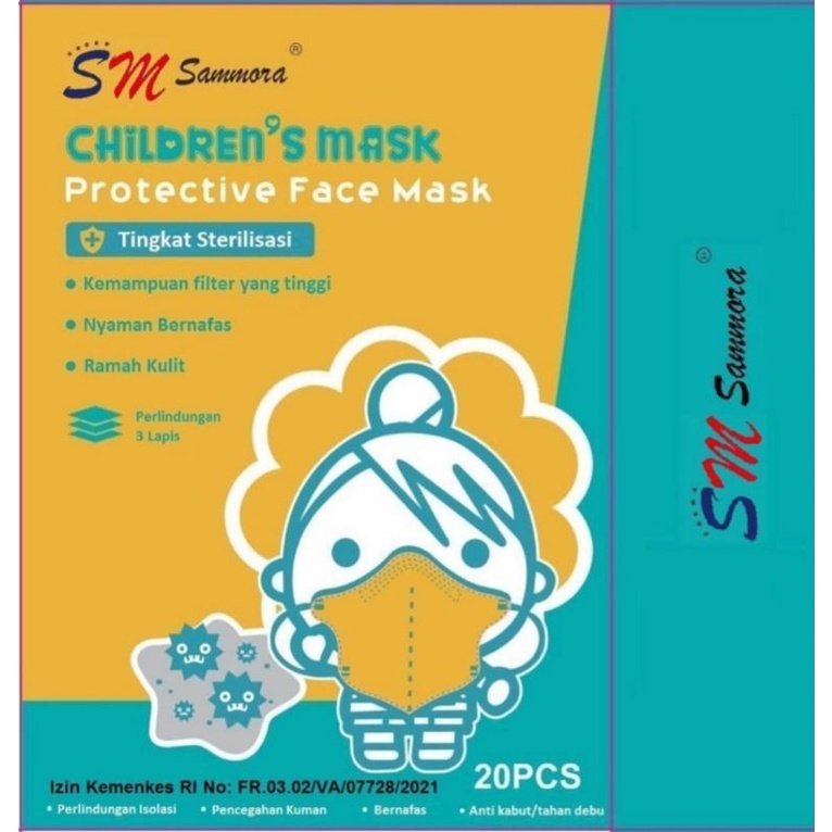 Masker Duckbill Dewasa/Masker Anak 3 Lapis ada izin kemenkes /Sammora