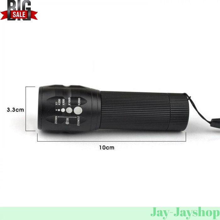 Senter LED Flashlight Cree Q5 2000 Lumens LARIS