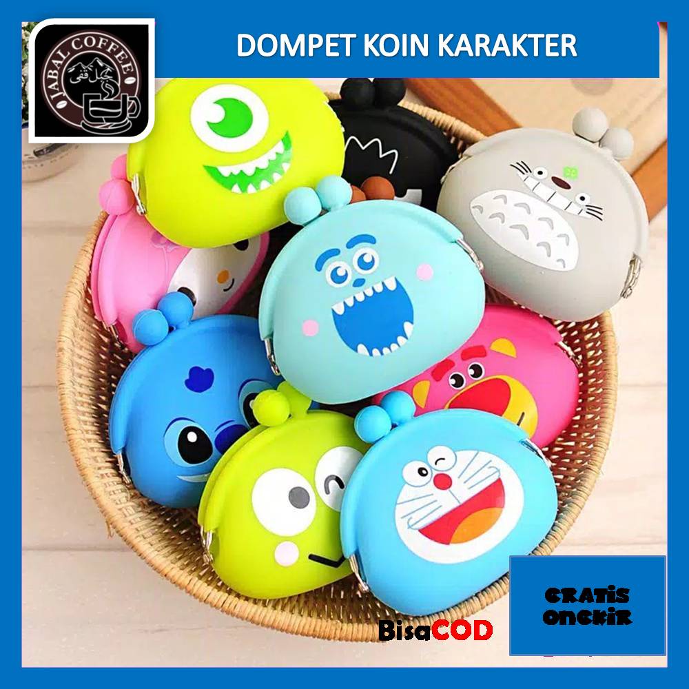 Dompet Koin Silikon Karakter Lucu Anti Air / Dompet Koin Karakter 09