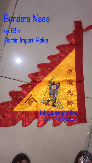 Bendera Kwan Im Bordir Halus Import