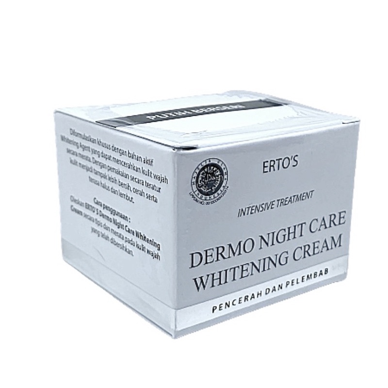 Ertos Night Cream Whitening Original Cream Malam Pemutih Wajah Muka Glowing 100% Original BPOM