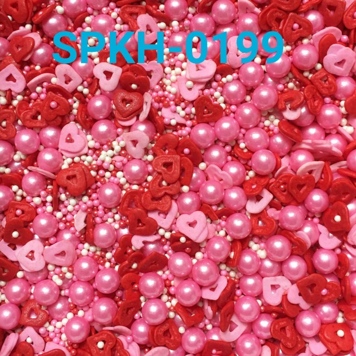 

SPKH-0199 SPRINKLES SPRINKLE SPRINKEL 500GR MUTIARA MIX PINK MERAH GRATIS ONGKIR
