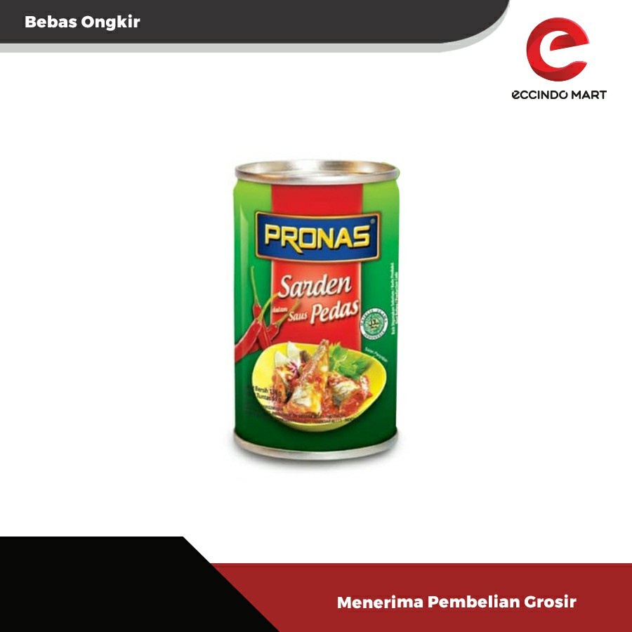 

Pronas Sarden Chili Saus Pedas 425 gram kemasan EOE / Pronas Sarden