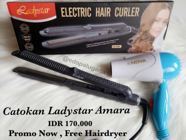 catokan ladystar  ls 768 original, catokan 2in1 , catokan curly, BEST SELLER