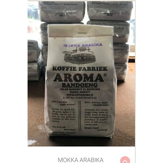 

Kopi Aroma MOKKA ARABIKA 250grm- Koffie Fabriek Bandoeng