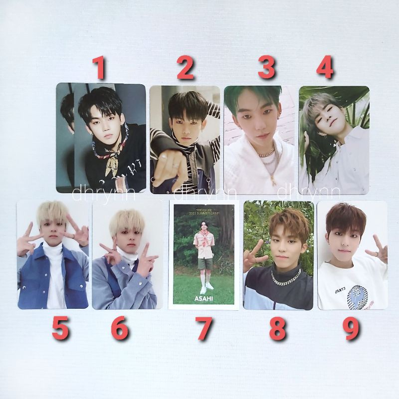 TREASURE HYUNSUK ASAHI YOSHI PHOTOCARD OFFICIAL KTOWN4U YIZHIYU BENEFIT THE FIRST STEP CHAPTER ALBUM