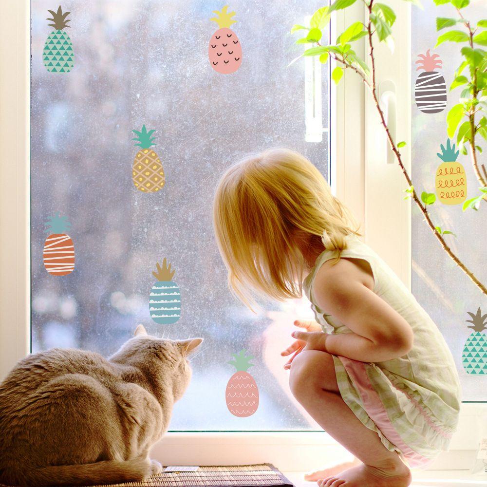 Nickolas1 Stiker Dinding 24pcs Nordic Style DIY Rainbow Nursery Dekorasi Kamar Anak