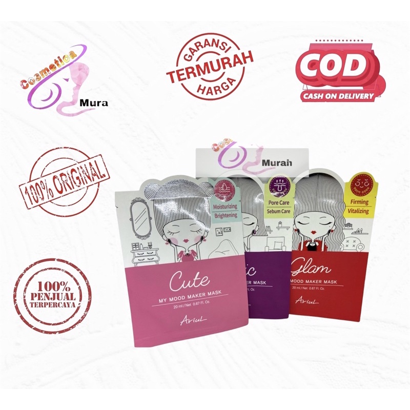 PROMO - Ariul sheet mask / ariul my mood maker mask / masker sheet ariul