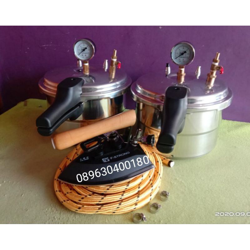 Setrika Uap Boiler Presto 12 Liter + kompor