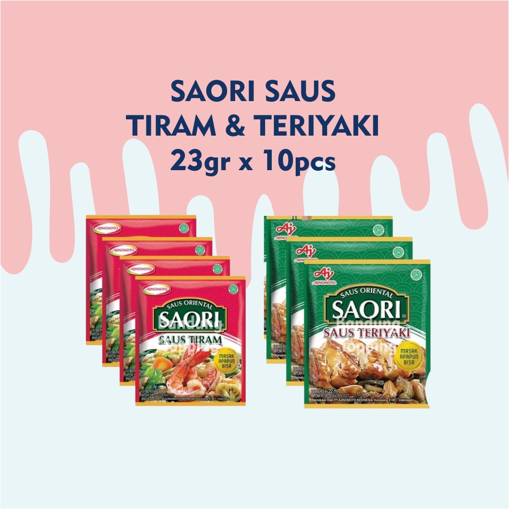 Saori Saus Tiram/saus teriyaki Renceng ( 23gram x 10 pcs )