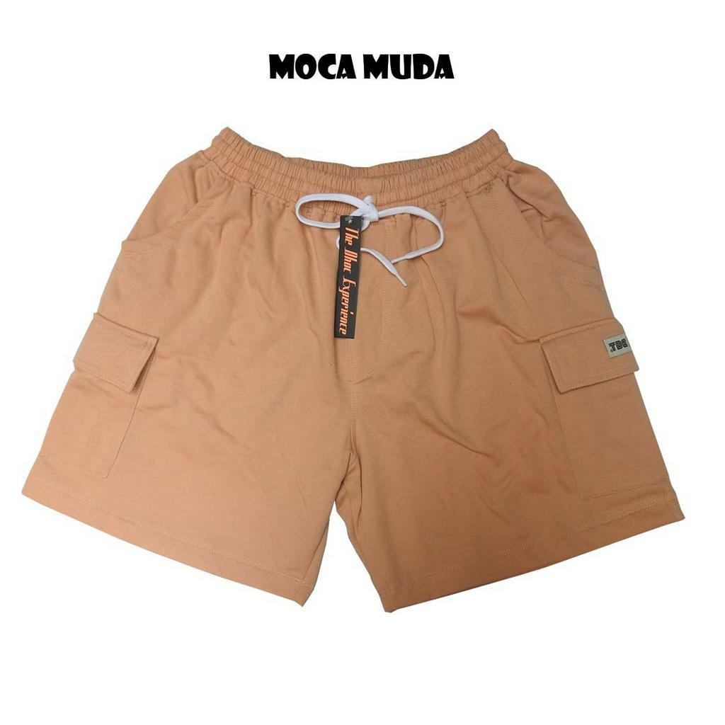 TDE/SHORT CARGO/CELANA PENDEK/UNISEX/PRIA/WANITA/CARGO/MOCA MUDA