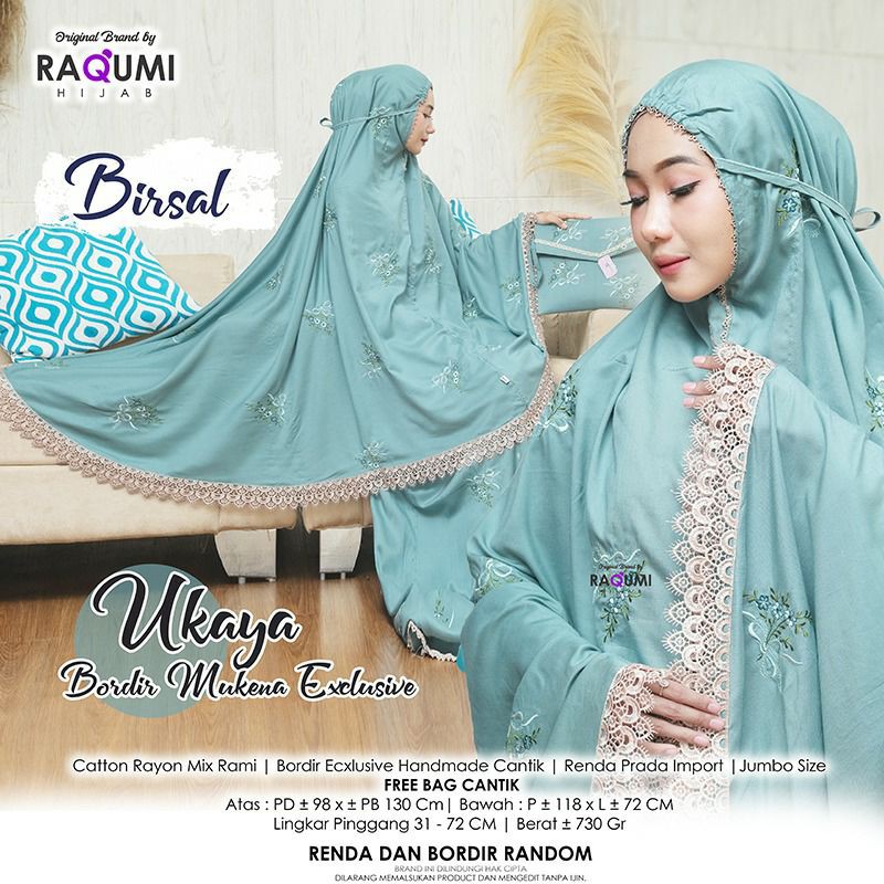 Mukena Dewasa Produk Ori brand Raqumi Hijab