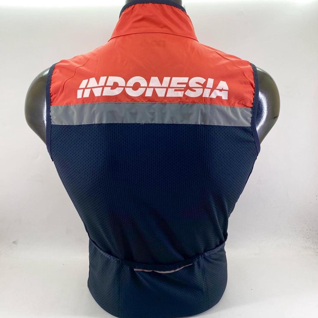 Vest Rompi Sepeda HUT RI 77 Dirgahayu Republik Indonesia Windbreaker - Merah