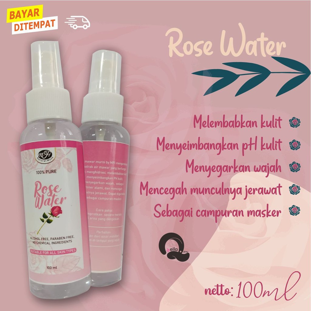 ROSE WATER BY MFI 100% PURE AIR MAWAR