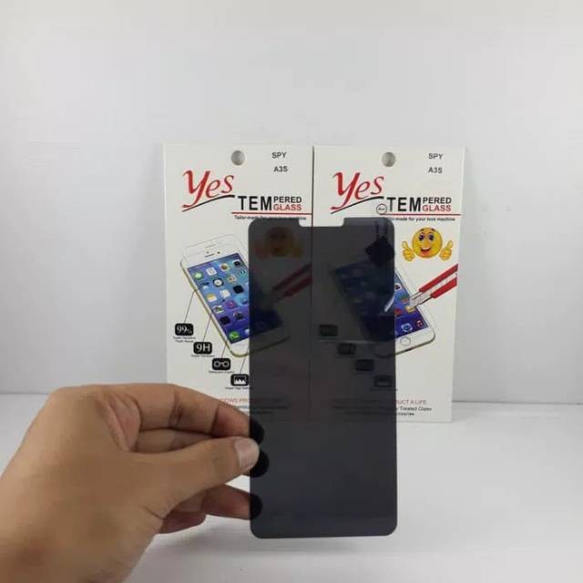 OPPO F5 F1S A59 A37 NEO 9 TEMPERED GLASS SPY NO FULL COVER, ANTI GORES KACA SPY HITAM GELAP