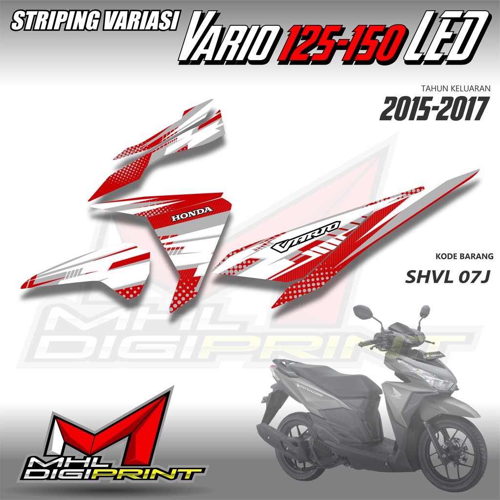 STRIPING VARIASI HONDA VARIO 125 &amp; 150 -  STIKER VARIO 125 &amp; 150 LED - SHVL 07