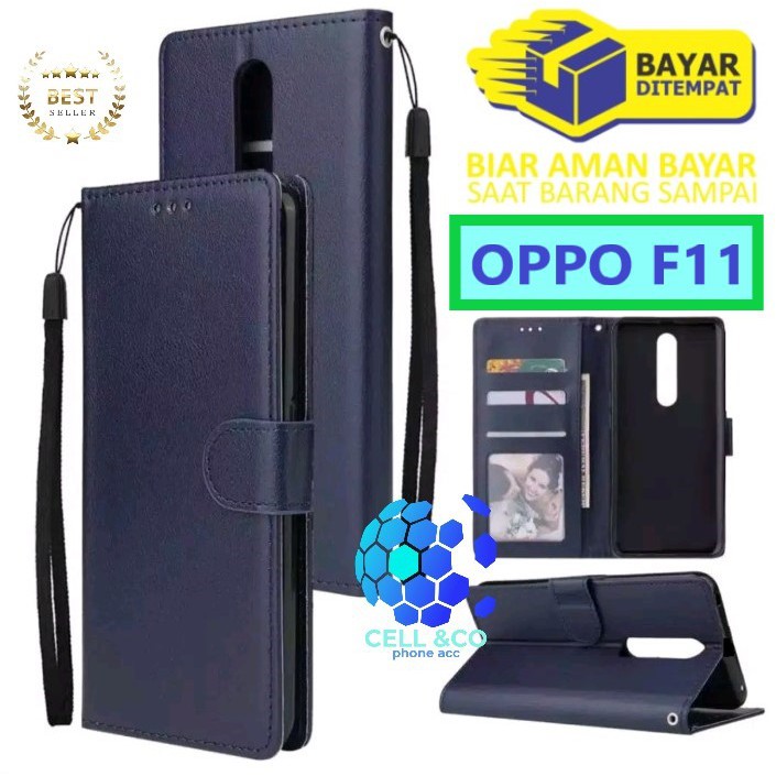 Flip cover OPPO F11 Flip case buka tutup kesing hp casing flip case leather wallet